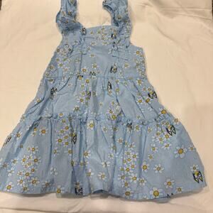 BLUEY Size 2T Sundress Daisies Ruffle Sleeves Skirt & Matching Underskirt 0200